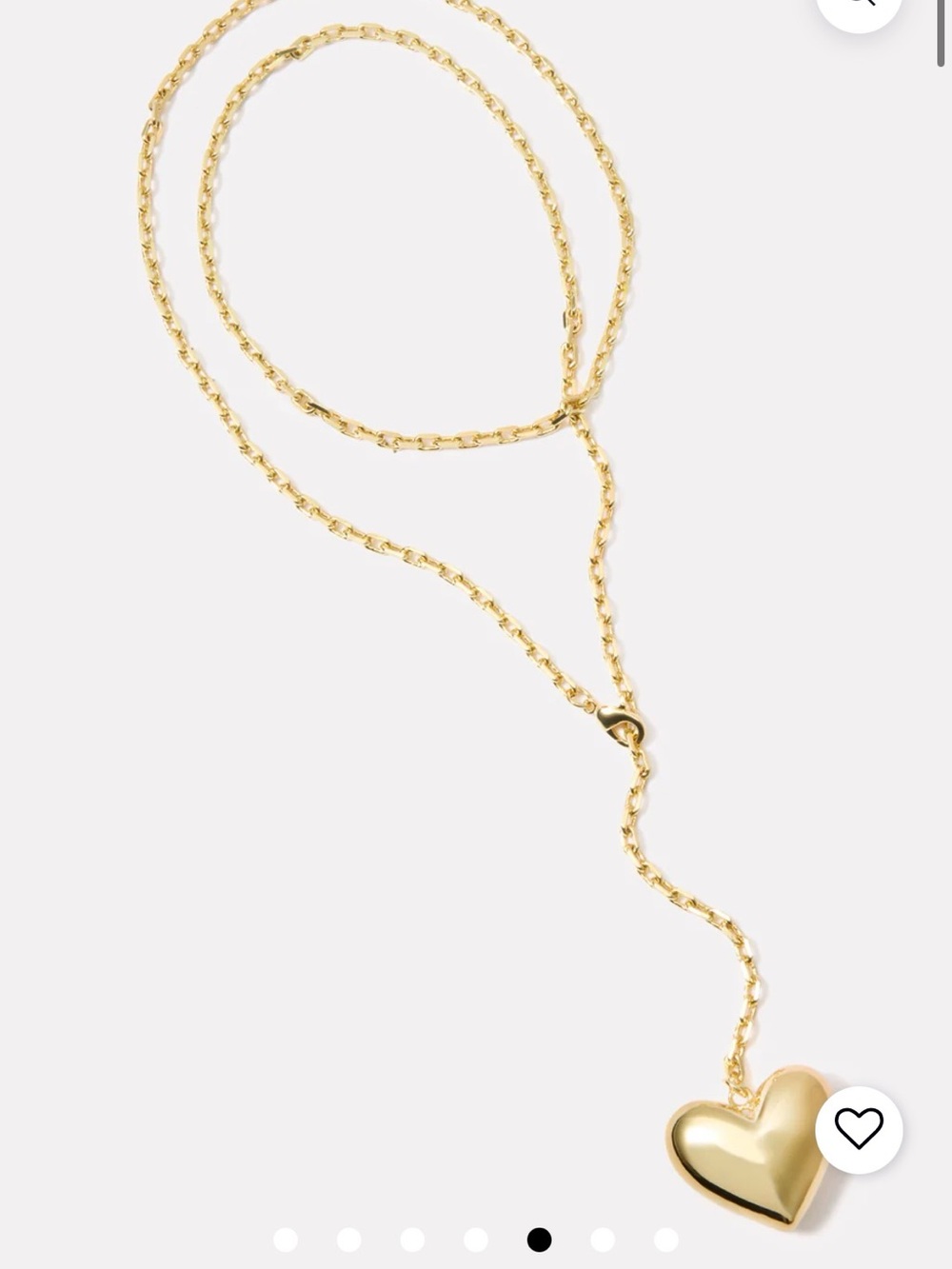 Evereve Gold Carina heart ❤️ drop necklace - Picture 4 of 6